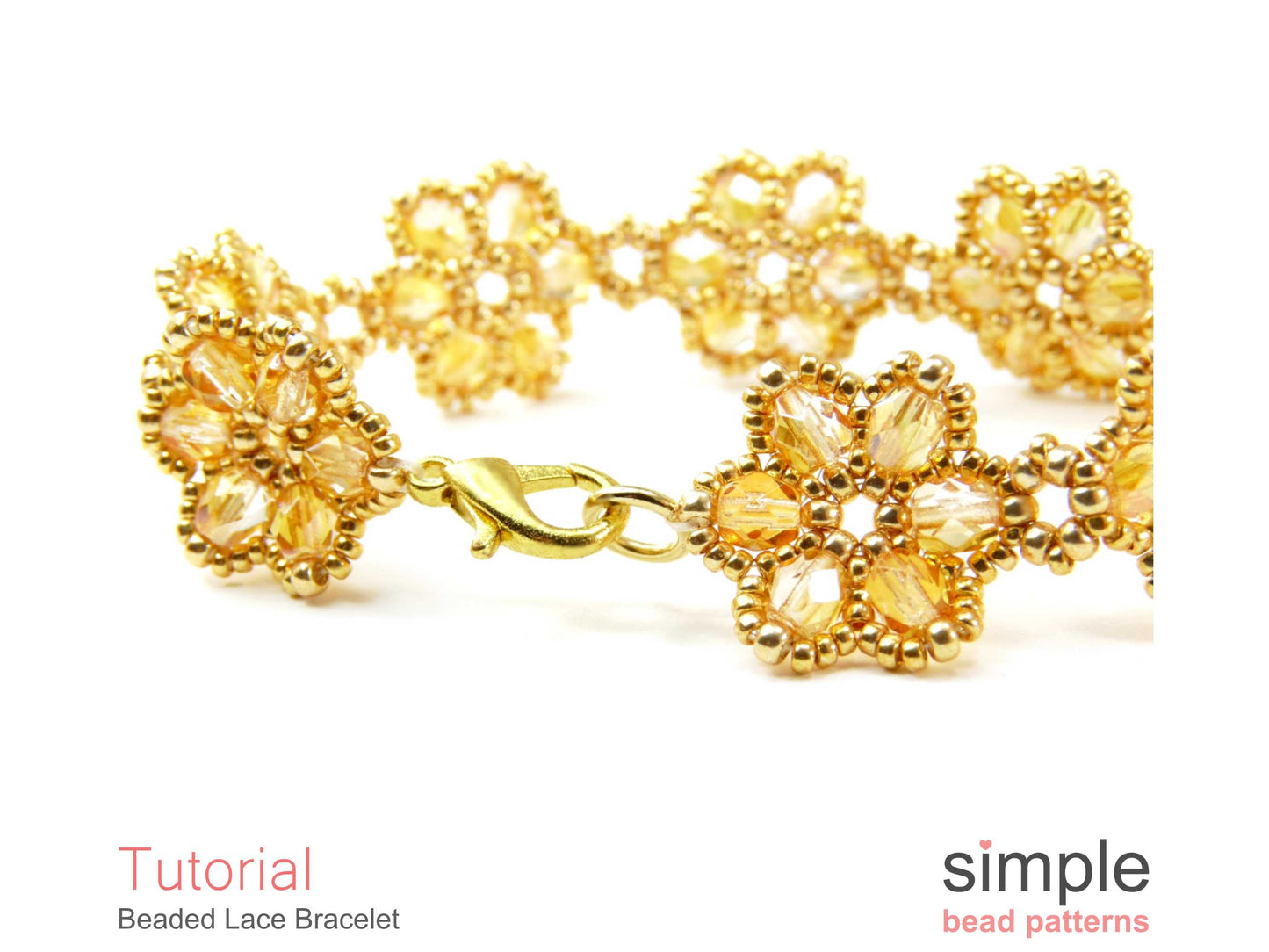 Beaded Lace Flower Bracelet Pattern