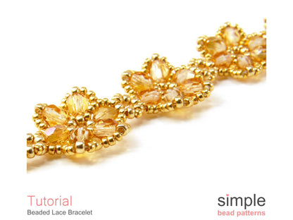 Beaded Lace Flower Bracelet Pattern