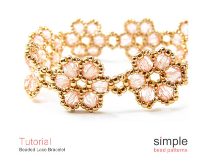 Beaded Lace Flower Bracelet Pattern