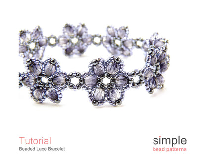 Beaded Lace Flower Bracelet Pattern