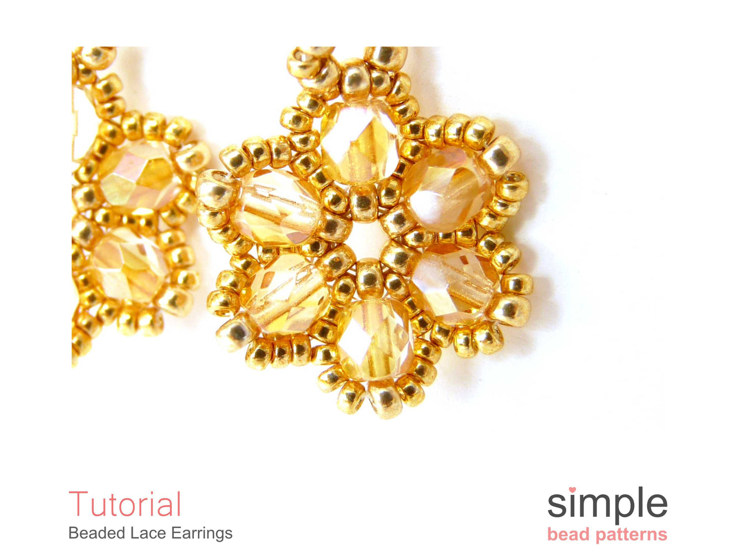 Beaded Lace Flower Earrings Pattern
