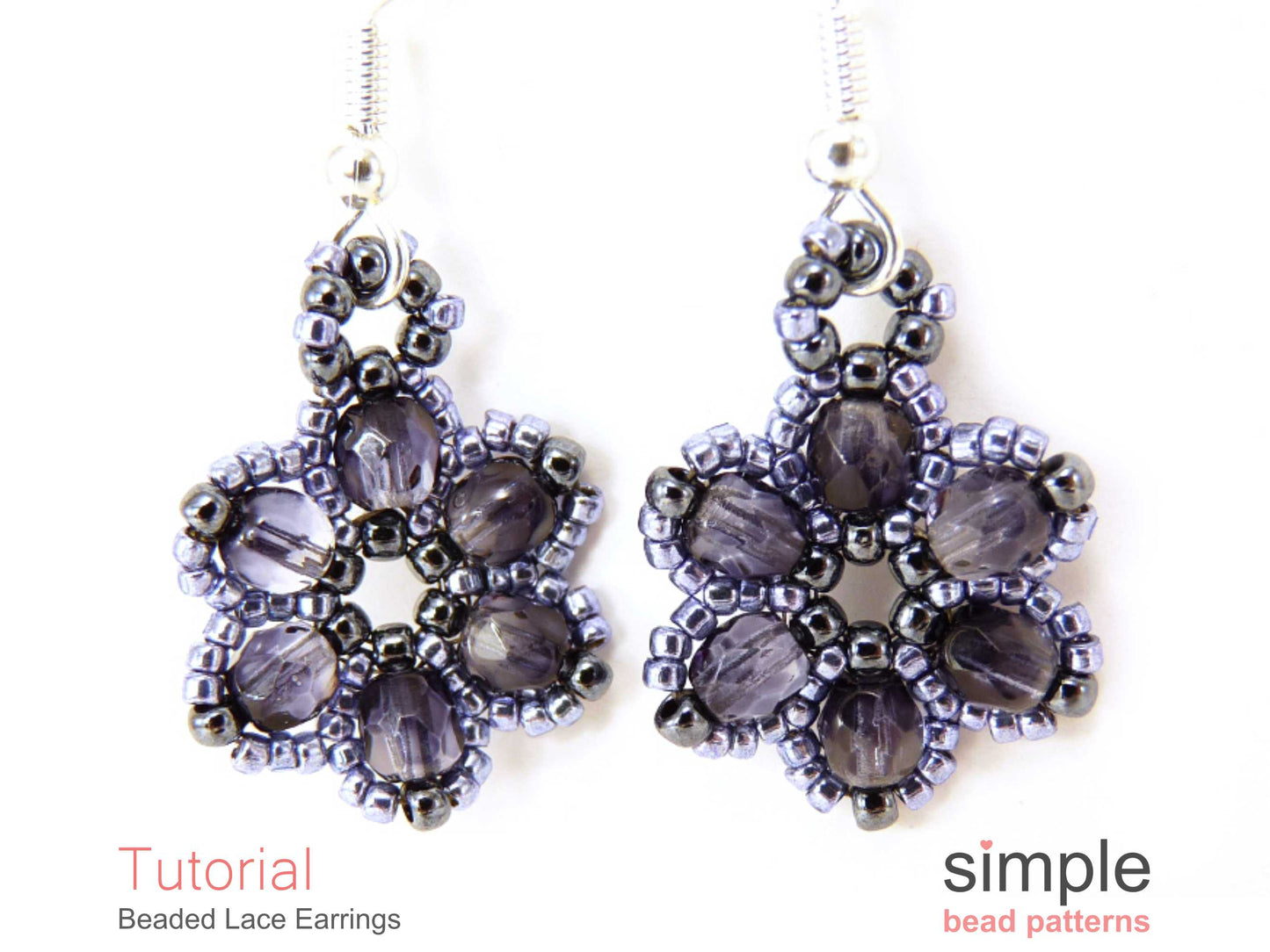Beaded Lace Flower Earrings Pattern