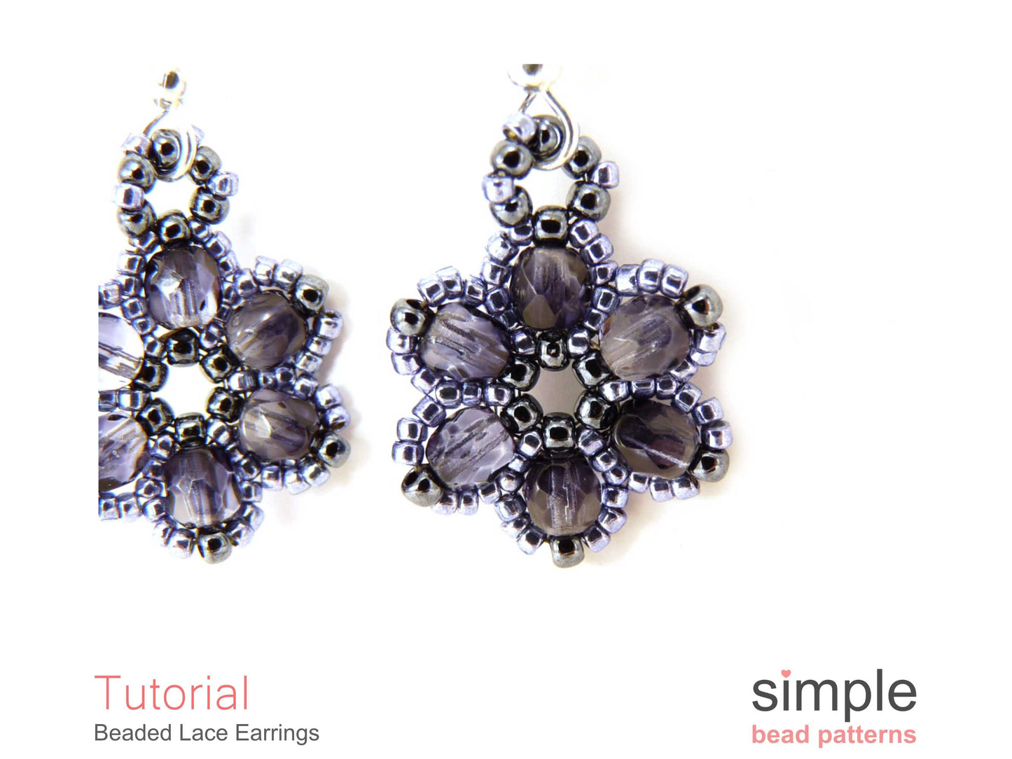 Beaded Lace Flower Earrings Pattern