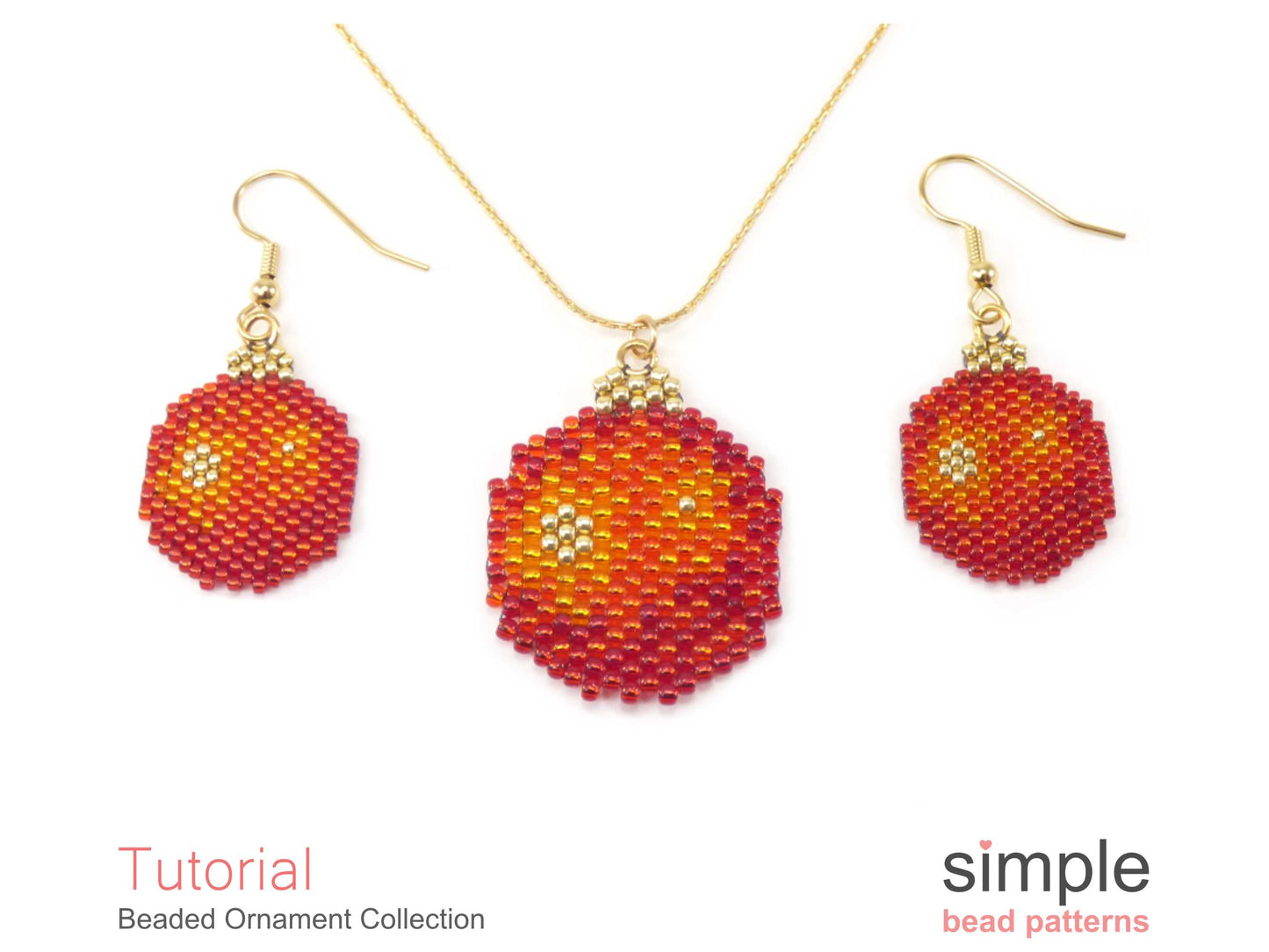 Beaded Ornament Earrings, Necklace, & Ornament Pattern