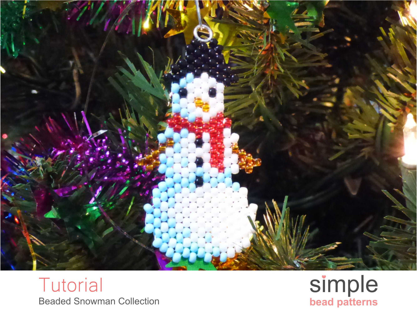 Beaded Snowman Earrings, Necklace, & Ornament Tutorial