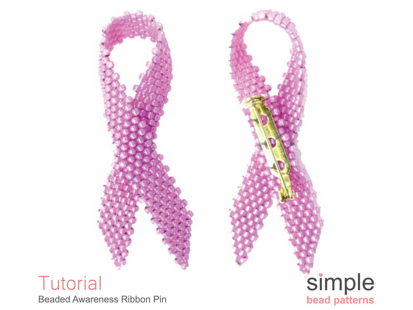 Beaded Awareness Ribbon Pattern