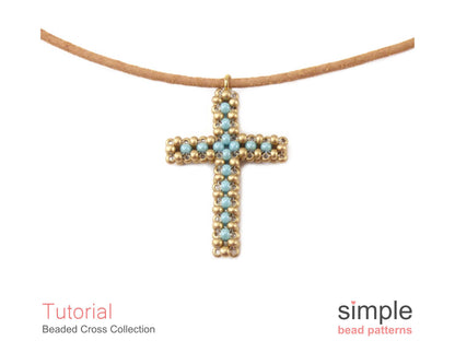 Beaded Cross Necklace, Earrings, & Ornament Pattern