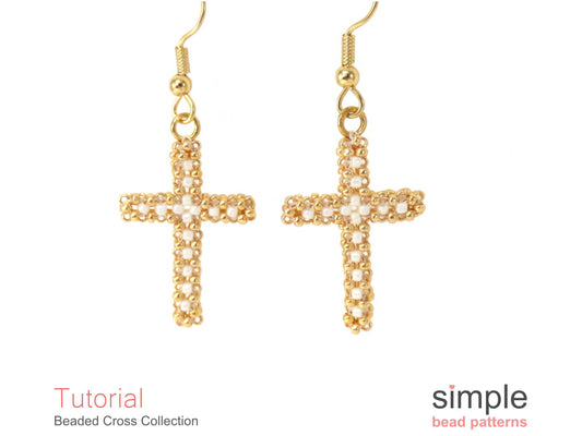 Beaded Cross Necklace, Earrings, & Ornament Pattern