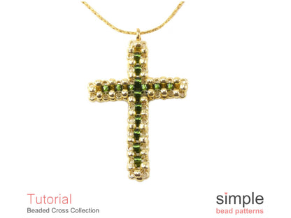 Beaded Cross Necklace, Earrings, & Ornament Pattern