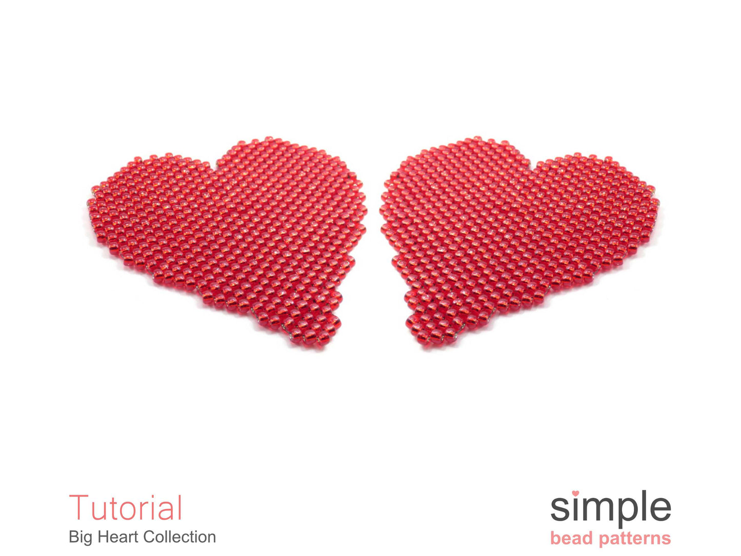 Big Heart Necklace, Brooch, & Coaster Beading Pattern