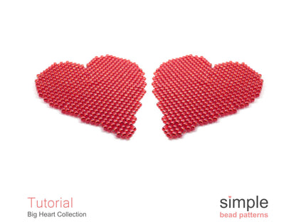 Big Heart Necklace, Brooch, & Coaster Beading Pattern