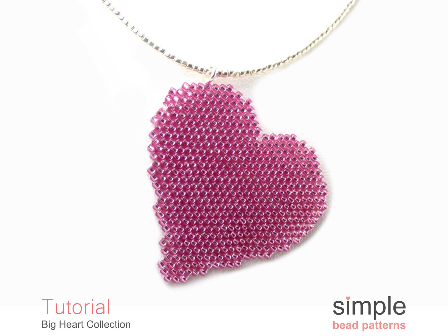 Big Heart Necklace, Brooch, & Coaster Beading Pattern