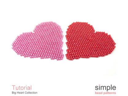 Big Heart Necklace, Brooch, & Coaster Beading Pattern