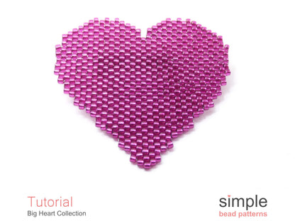 Big Heart Necklace, Brooch, & Coaster Beading Pattern