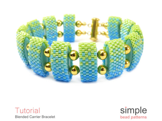 Blended Carrier Bead Bracelet Beading Pattern