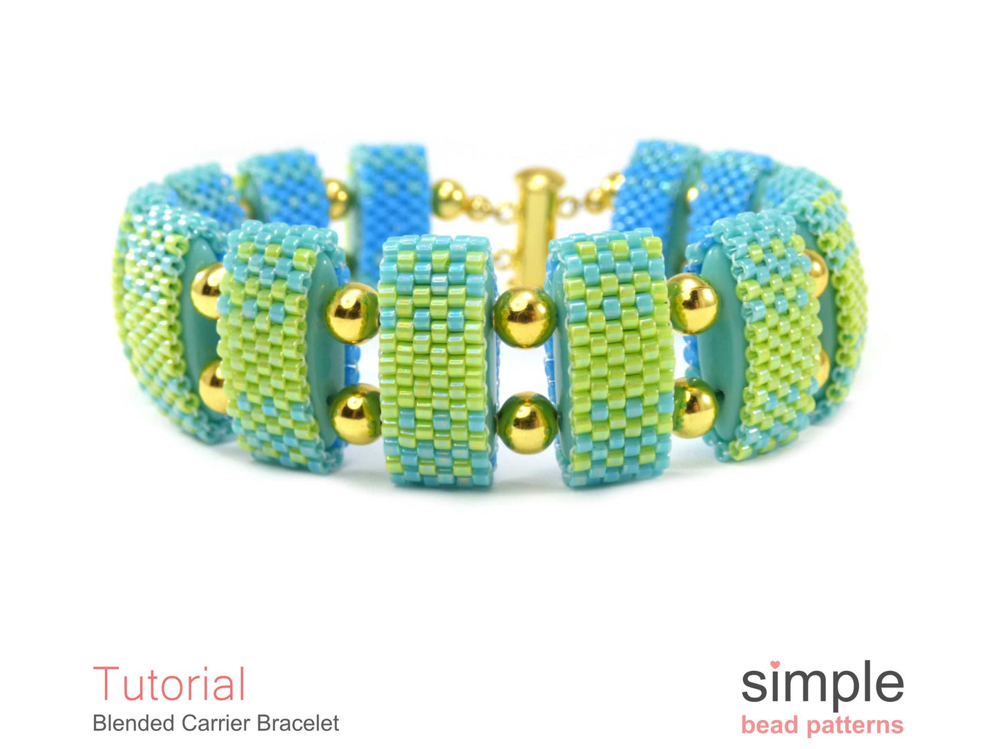 Blended Carrier Bead Bracelet Beading Pattern