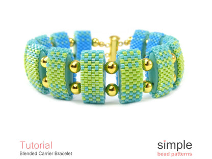 Blended Carrier Bead Bracelet Beading Pattern