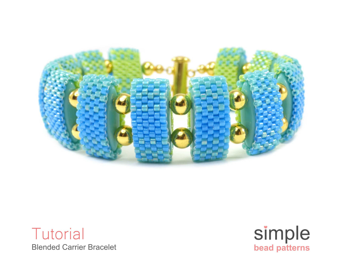 Blended Carrier Bead Bracelet Beading Pattern