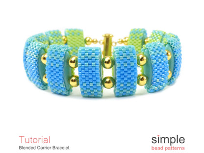 Blended Carrier Bead Bracelet Beading Pattern