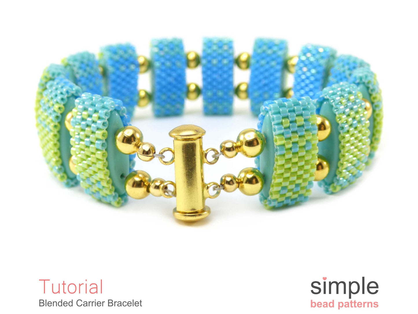Blended Carrier Bead Bracelet Beading Pattern