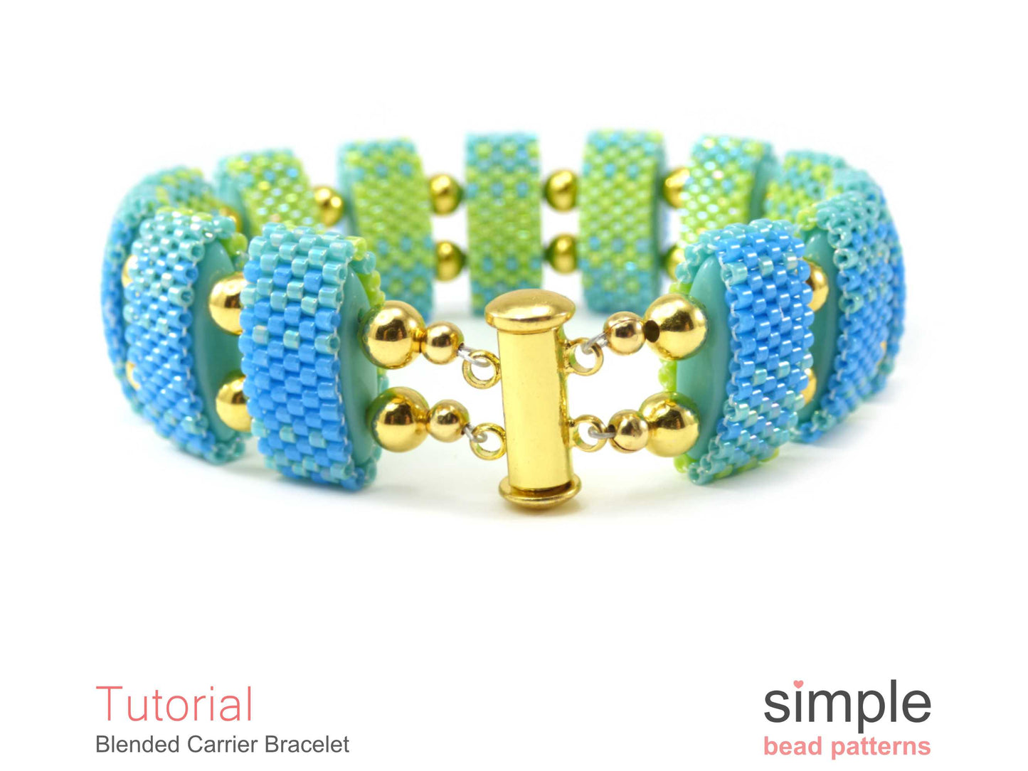 Blended Carrier Bead Bracelet Beading Pattern