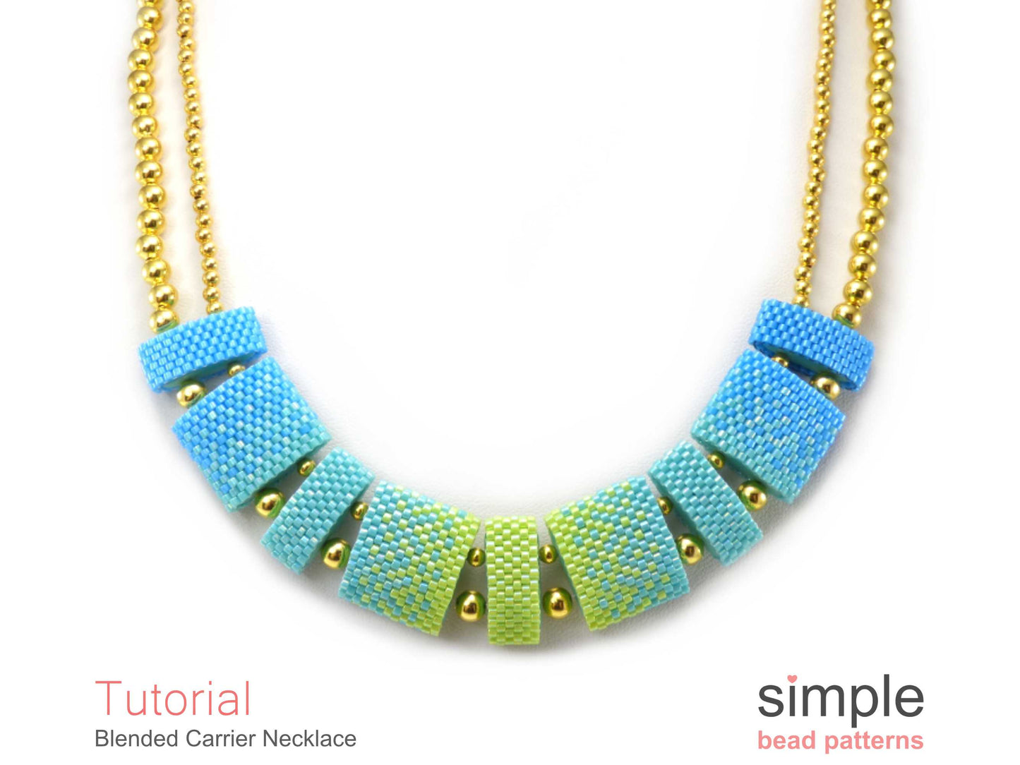 Blended Carrier Bead Necklace Beading Pattern