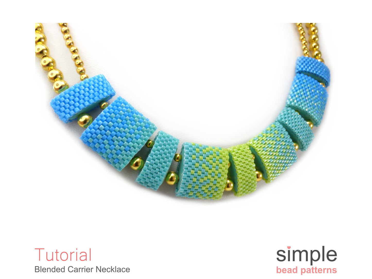Blended Carrier Bead Necklace Beading Pattern