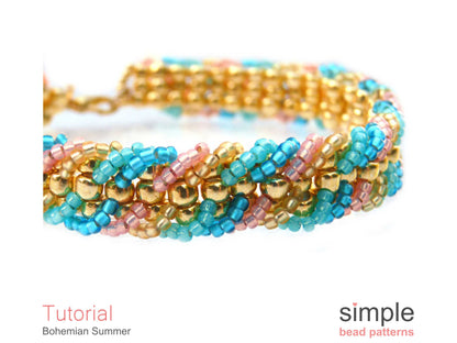 Bohemian Summer Bracelet Beading Pattern