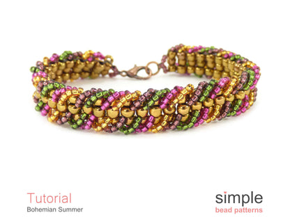 Bohemian Summer Bracelet Beading Pattern