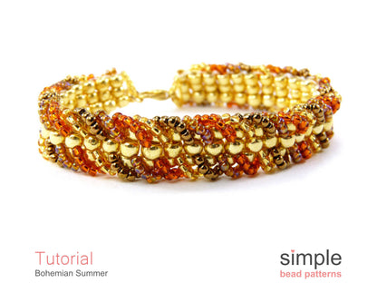 Bohemian Summer Bracelet Beading Pattern