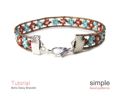 Boho Daisy Bracelet Beading Pattern