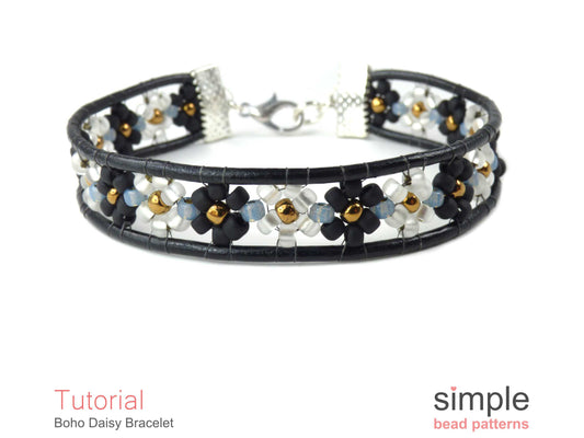 Boho Daisy Bracelet Beading Pattern
