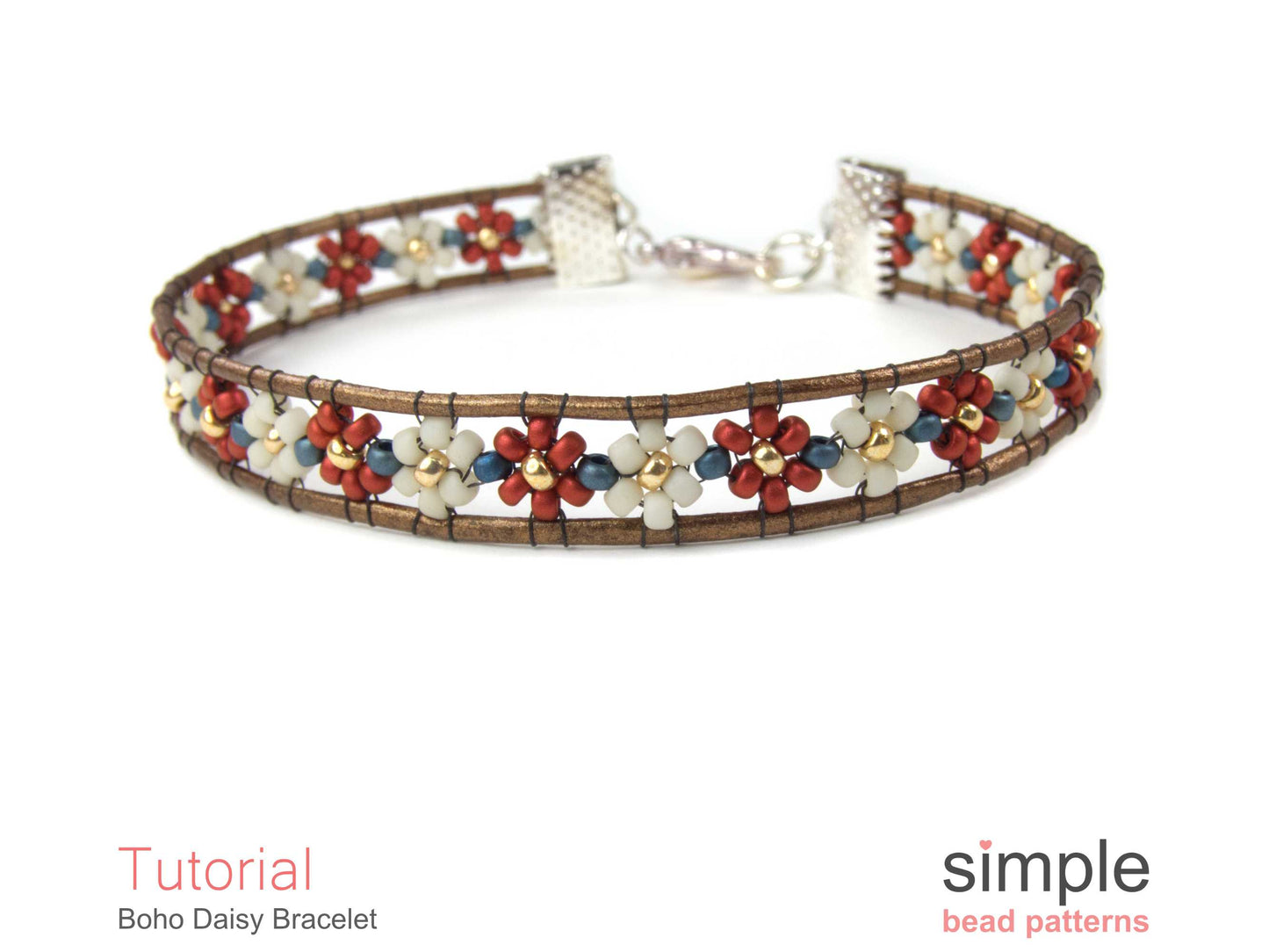 Boho Daisy Bracelet Beading Pattern