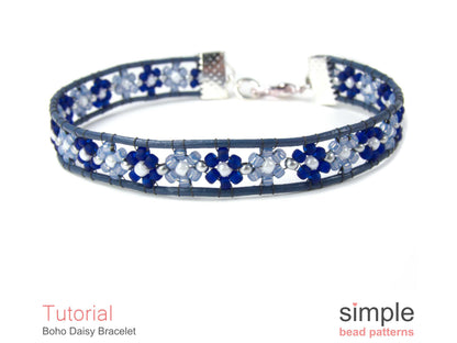 Boho Daisy Bracelet Beading Pattern