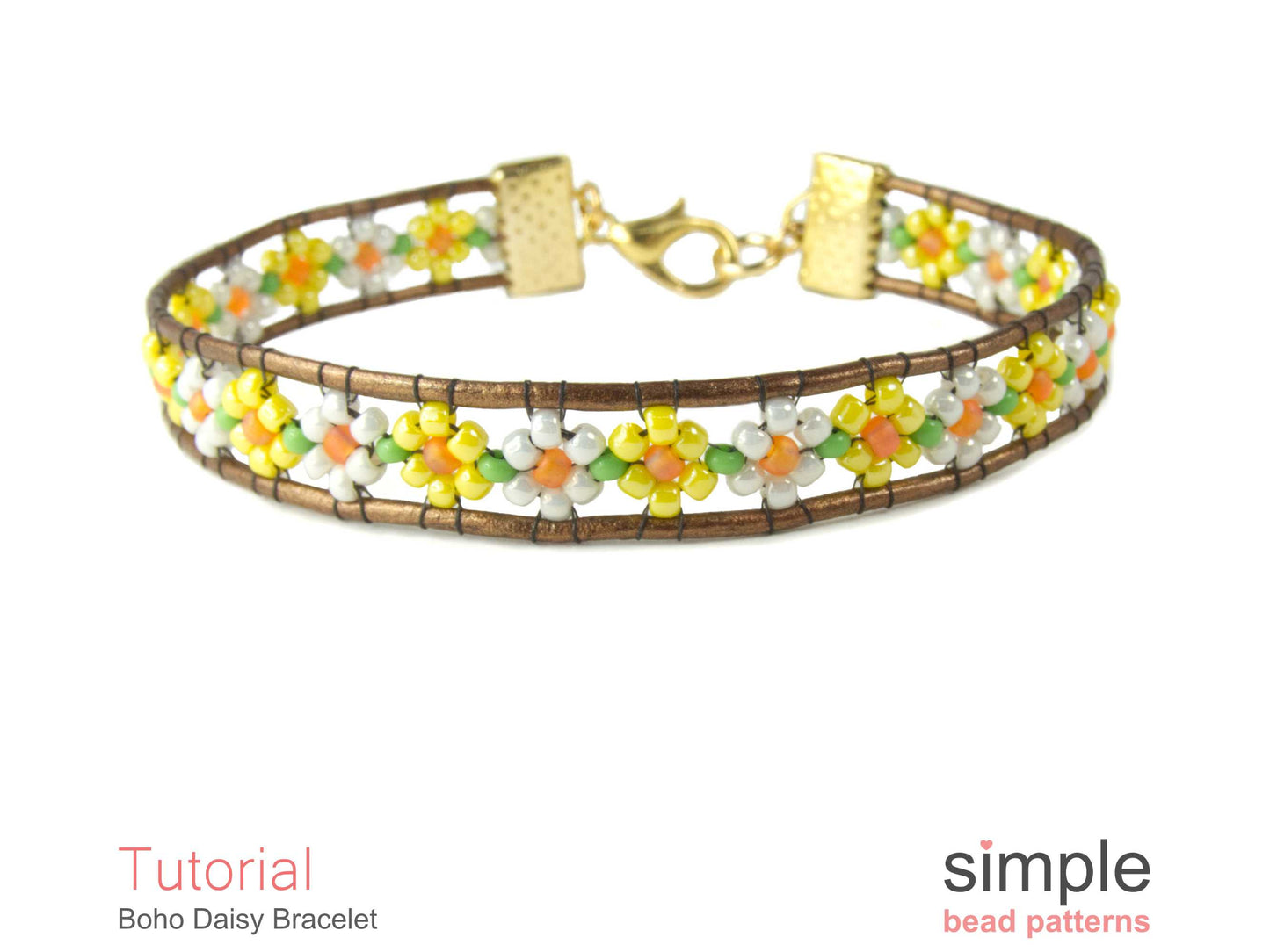 Boho Daisy Bracelet Beading Pattern