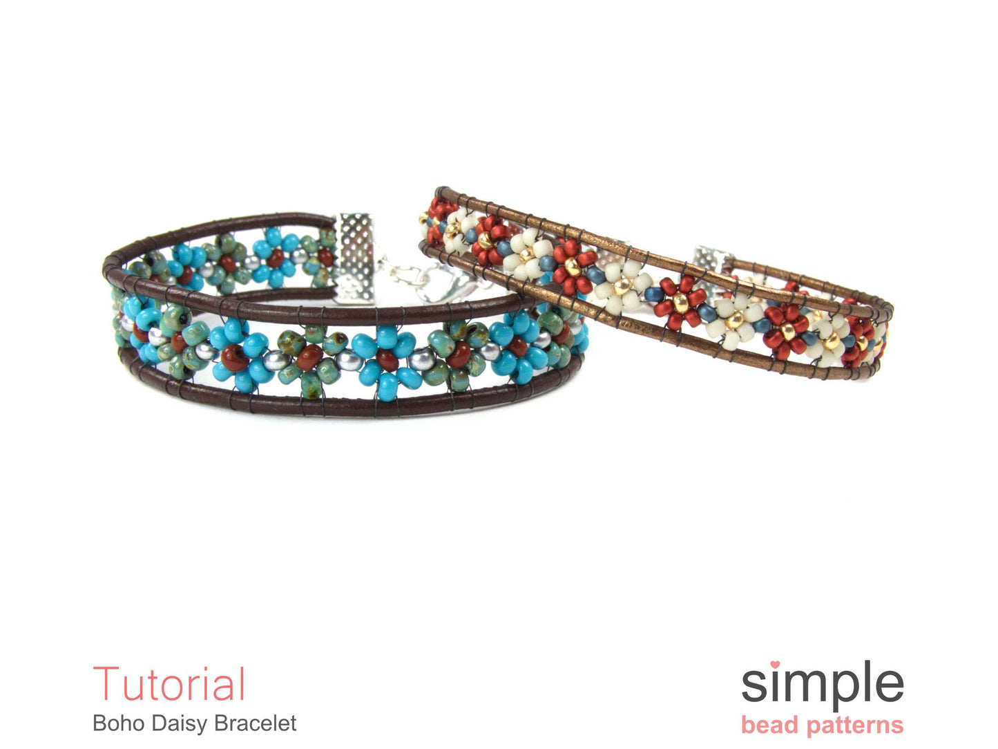 Boho Daisy Bracelet Beading Pattern