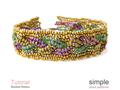 Braided Ribbon Bracelet Beading Pattern