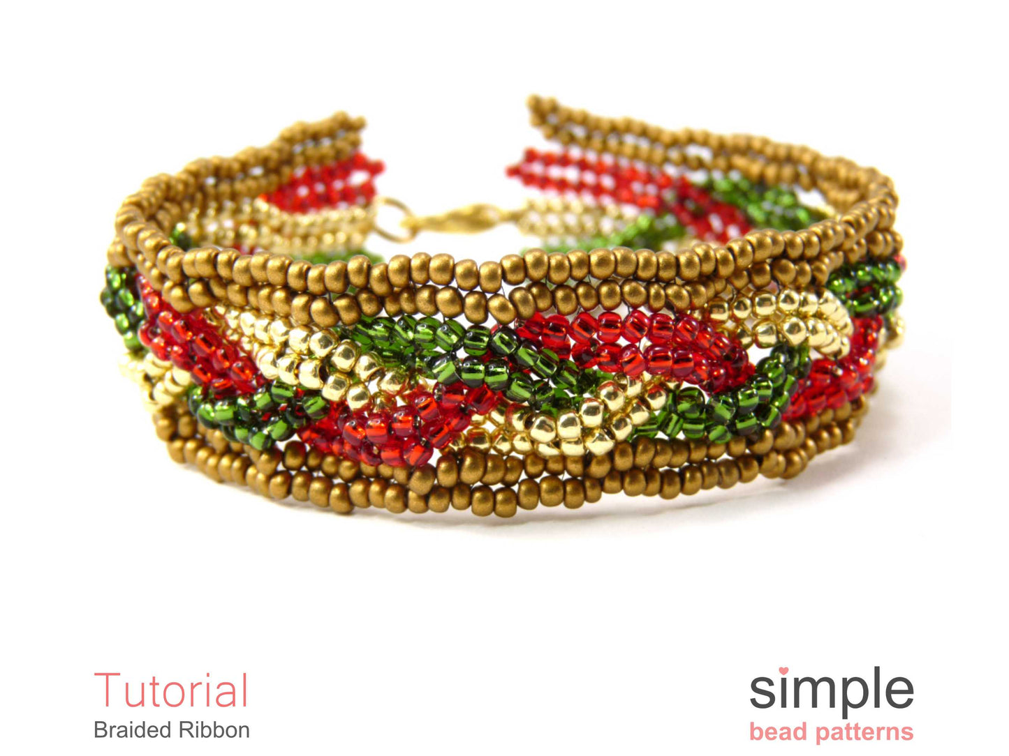 Braided Ribbon Bracelet Beading Pattern