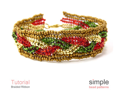 Braided Ribbon Bracelet Beading Pattern