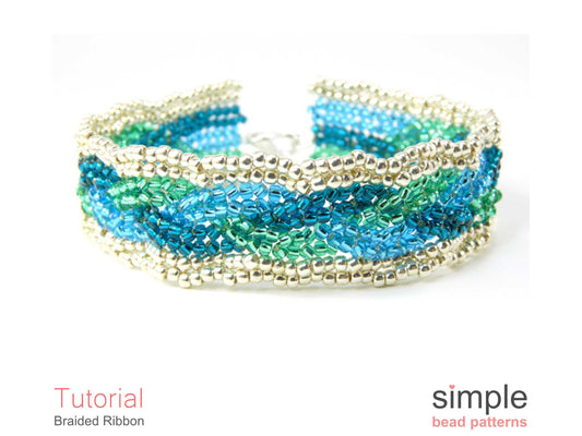 Braided Ribbon Bracelet Beading Pattern