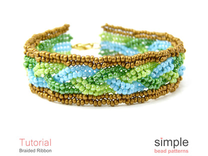 Braided Ribbon Bracelet Beading Pattern