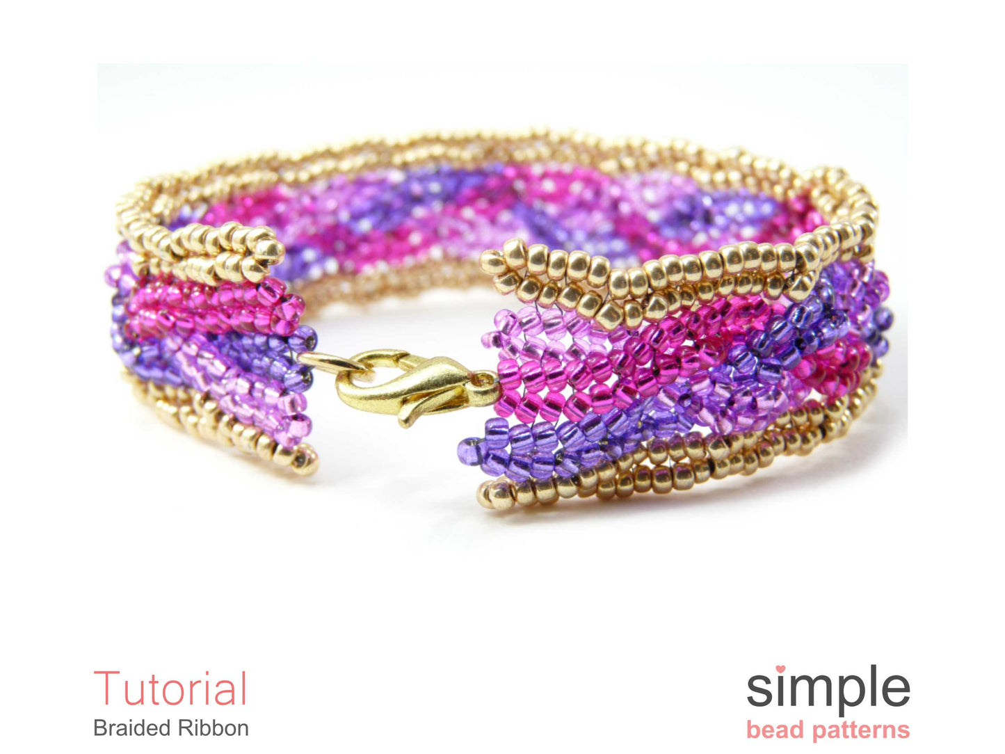 Braided Ribbon Bracelet Beading Pattern