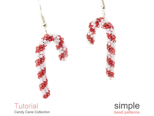 Candy Cane Earrings, Necklace & Bracelet Pattern