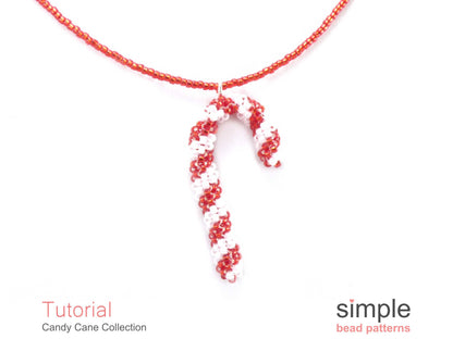 Candy Cane Earrings, Necklace & Bracelet Pattern