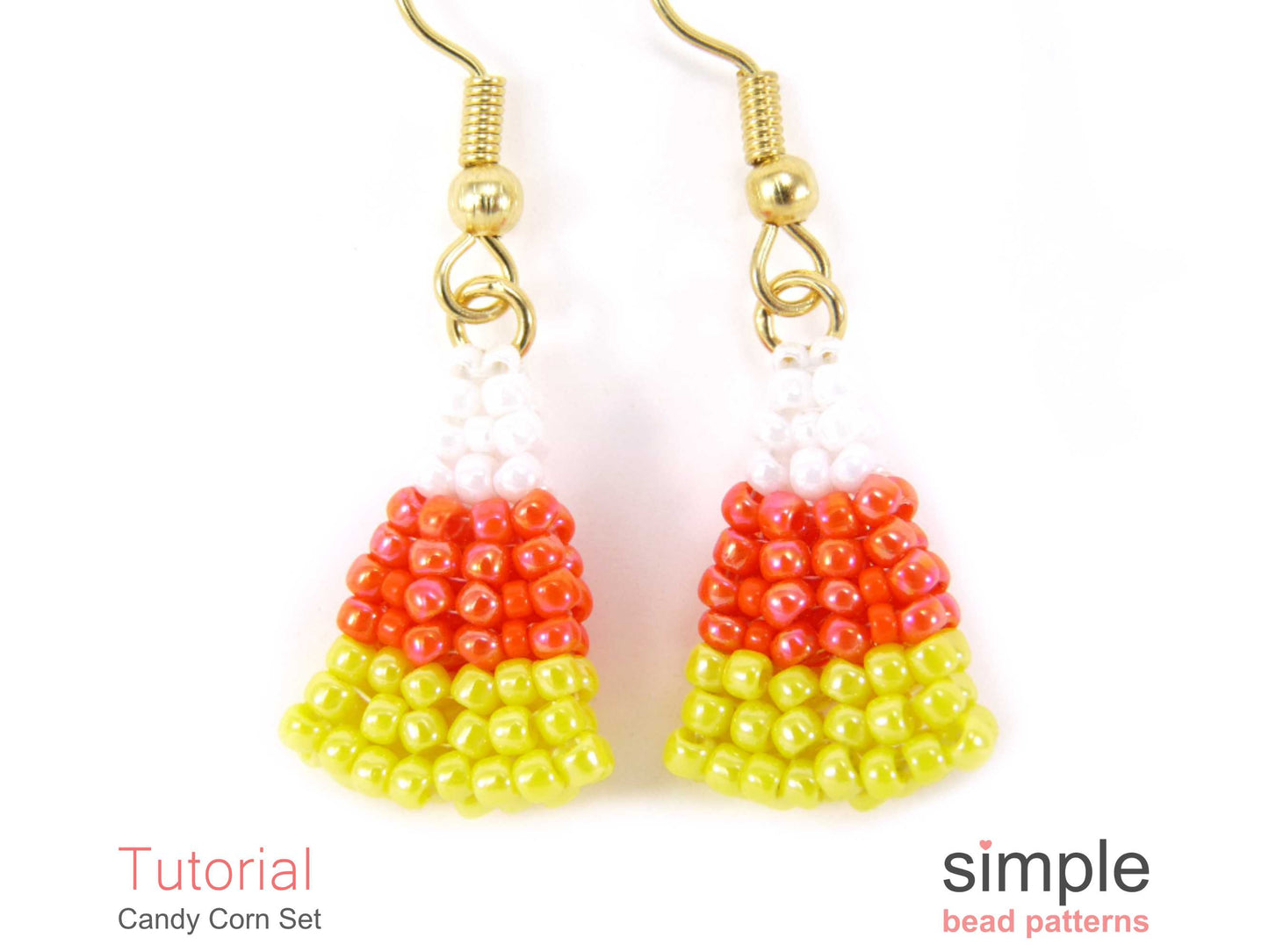 Candy Corn Earrings & Necklace Beading Pattern