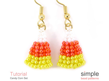 Candy Corn Earrings & Necklace Beading Pattern