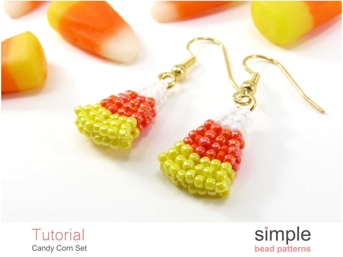 Candy Corn Earrings & Necklace Beading Pattern