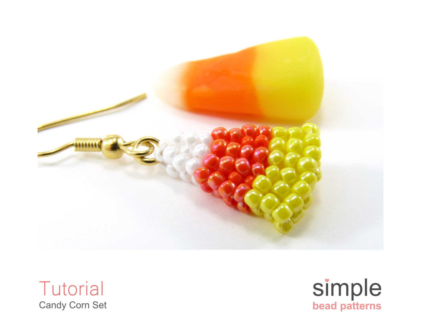 Candy Corn Earrings & Necklace Beading Pattern