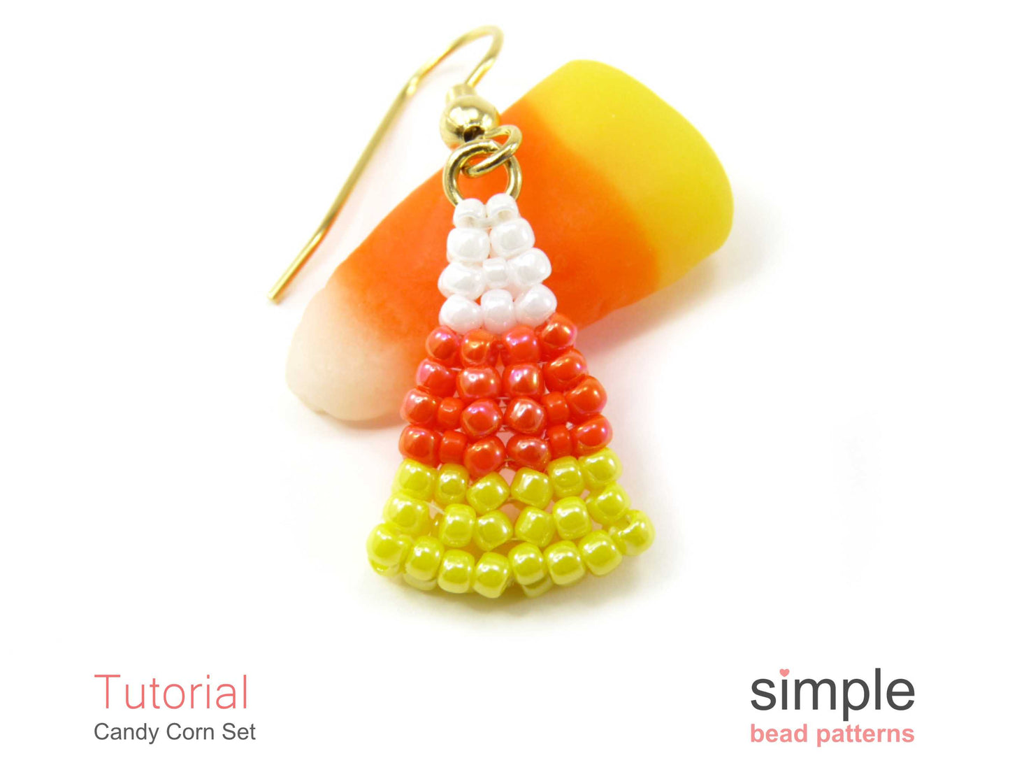 Candy Corn Earrings & Necklace Beading Pattern