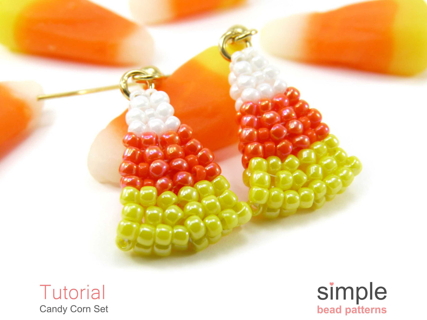 Candy Corn Earrings & Necklace Beading Pattern
